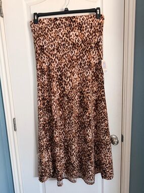 LuLaRoe Leopard Print A-Line Skirt in Brown & Black